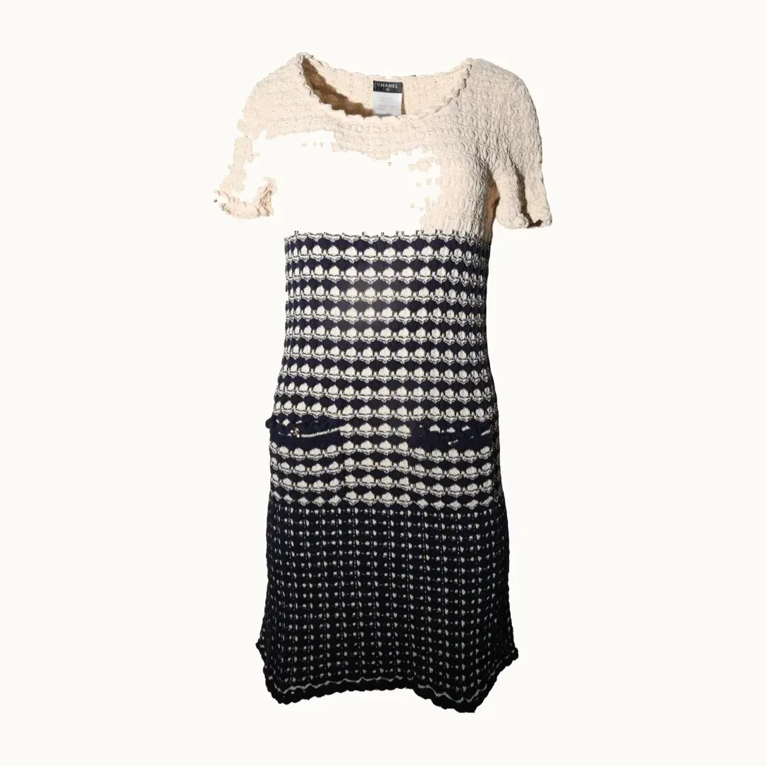 Vestido Chanel Tejido, Talla 38 FR