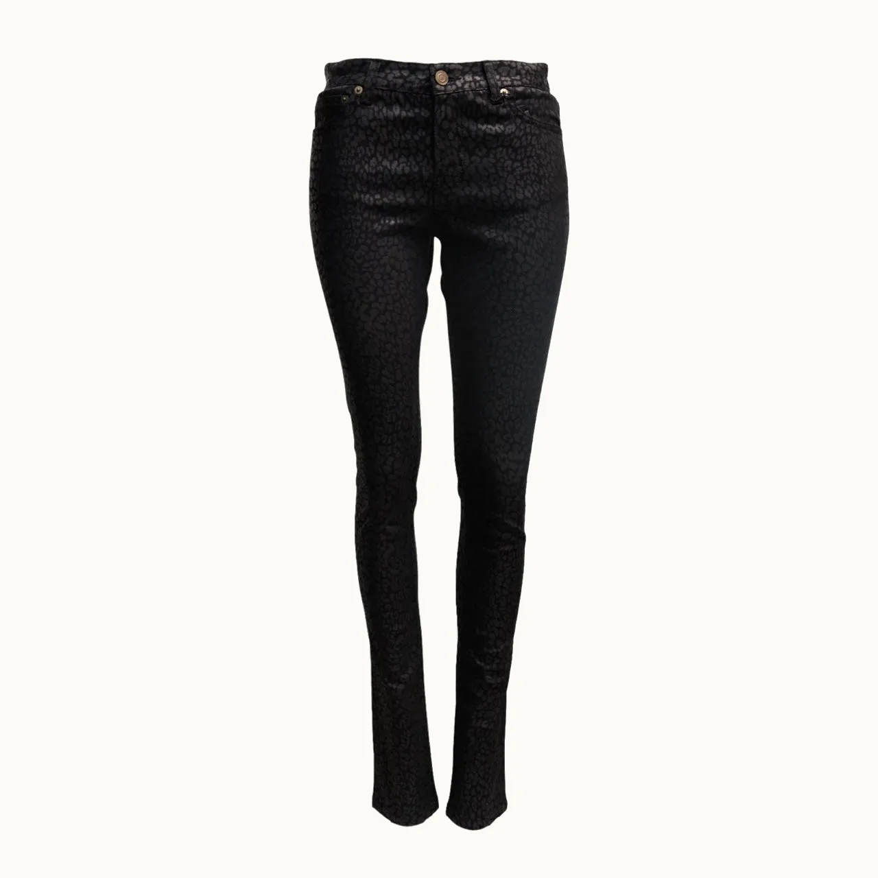 Jeans Saint Laurent Print Negros