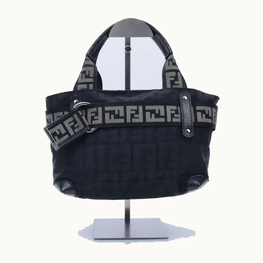 Bolso de Mano Fendi Vintage Ff Negro