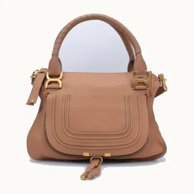 Bolso de Mano Chloé Marcie Medium Camel