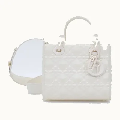 Bolso de Mano Dior Lady Small My ABCDior Blanco