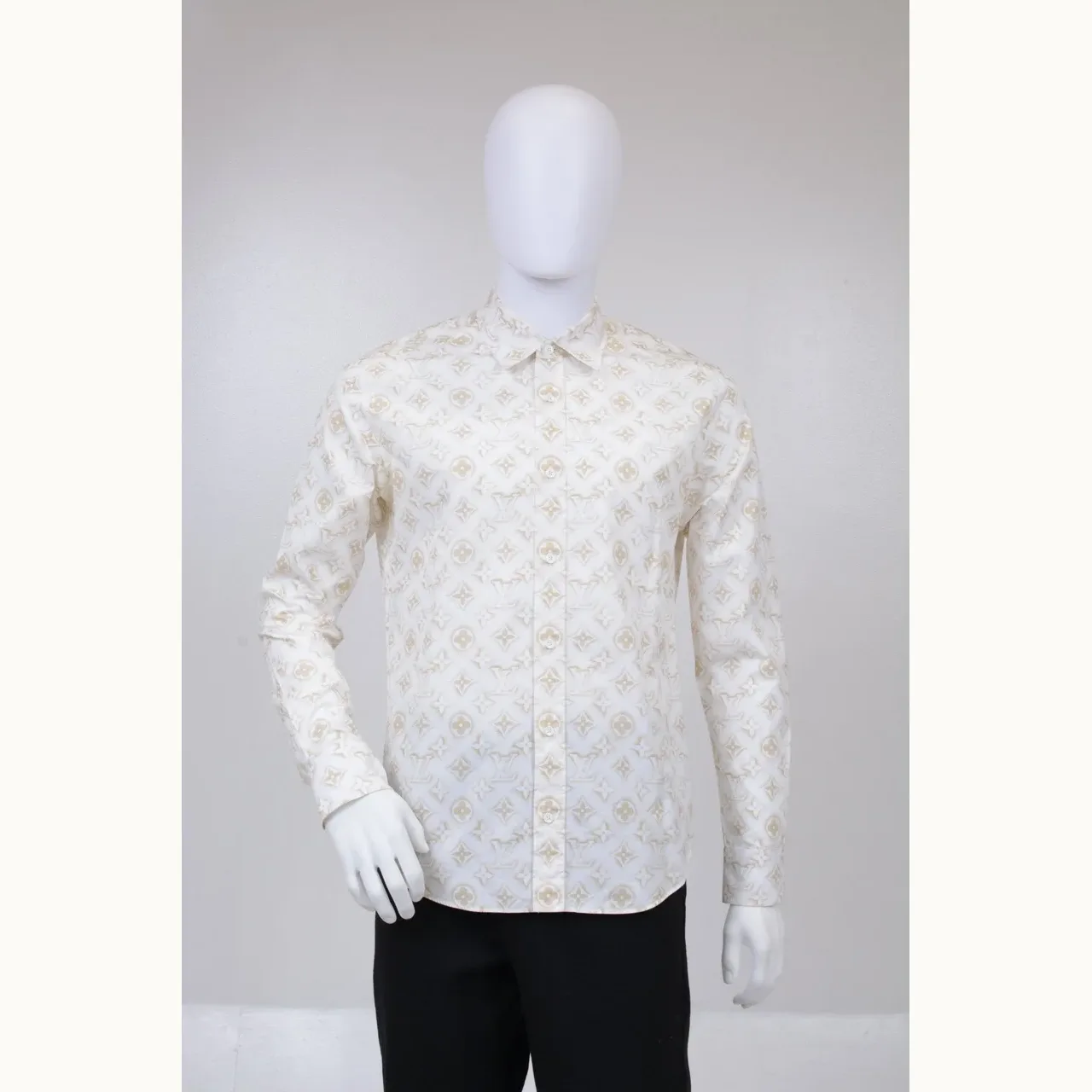 Camisa Louis Vuitton Monogram Beige, Talla S