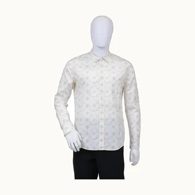 Camisa Louis Vuitton Monogram Beige, Talla S