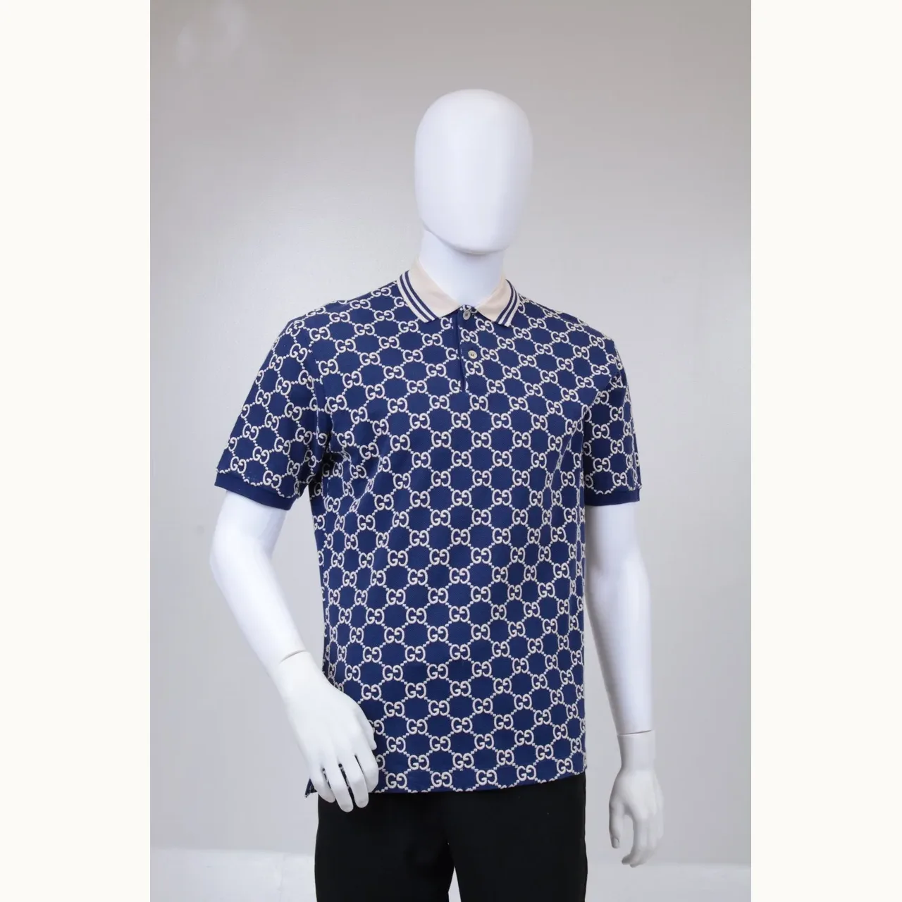 Polo Gucci Jacquard GG Azul, Talla M