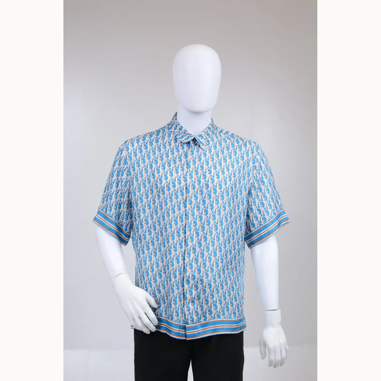 Camisa Dior Oblique Azul, Talla L