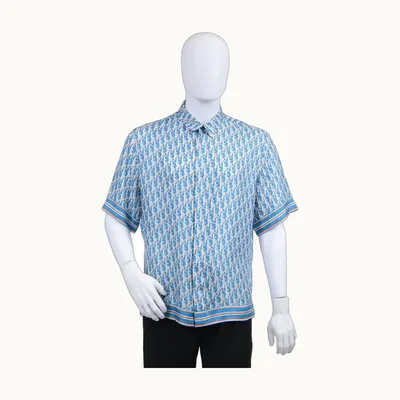 Camisa Dior Oblique Azul, Talla L