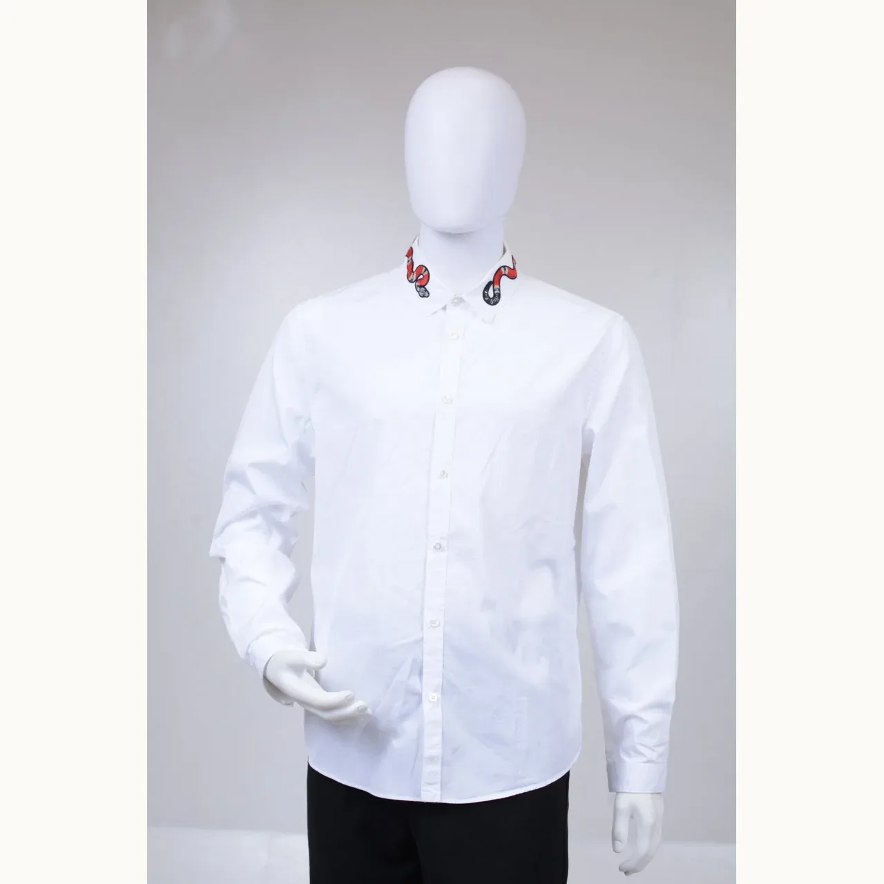 Camisa Gucci Duke Kingsnake Blanca, Talla L