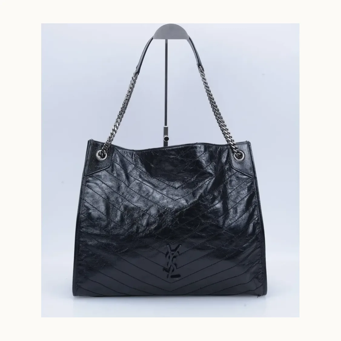Bolso de Hombro Saint Laurent Niki Large Matte Negro