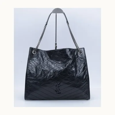 Bolso de Hombro Saint Laurent Niki Large Matte Negro