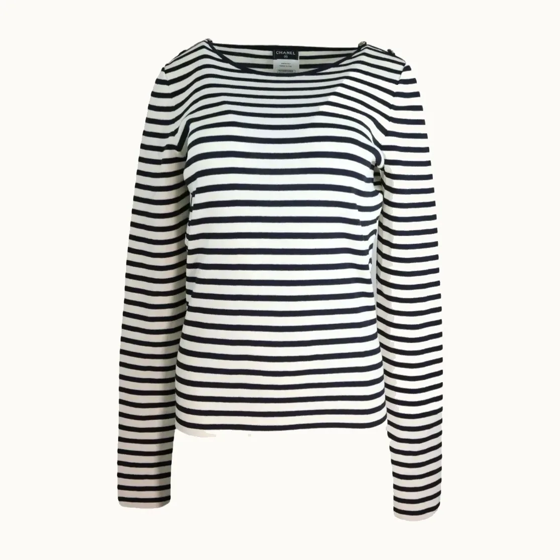 Suéter Chanel Rayas, Talla 42 IT