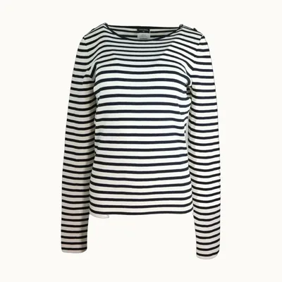 Chanel Striped Sweater, Size 42 IT