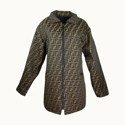 Fendi Zucca Reversible Jacket, Size L, Excellent, KV-6826