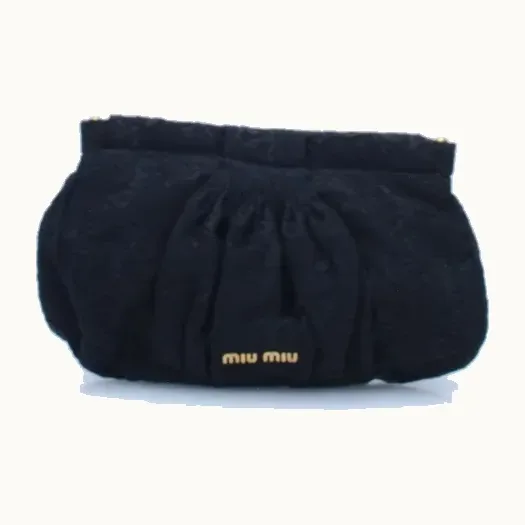 Miu Miu Clutches Lace Pouch Black