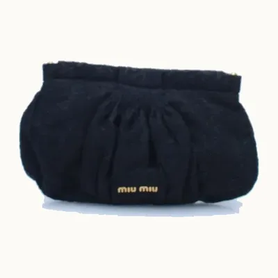 Pouch Miu Miu Clutches Lace Negro