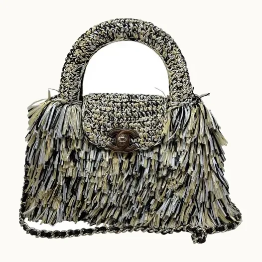 Bolso Chanel Raffia And Straw Fringe
