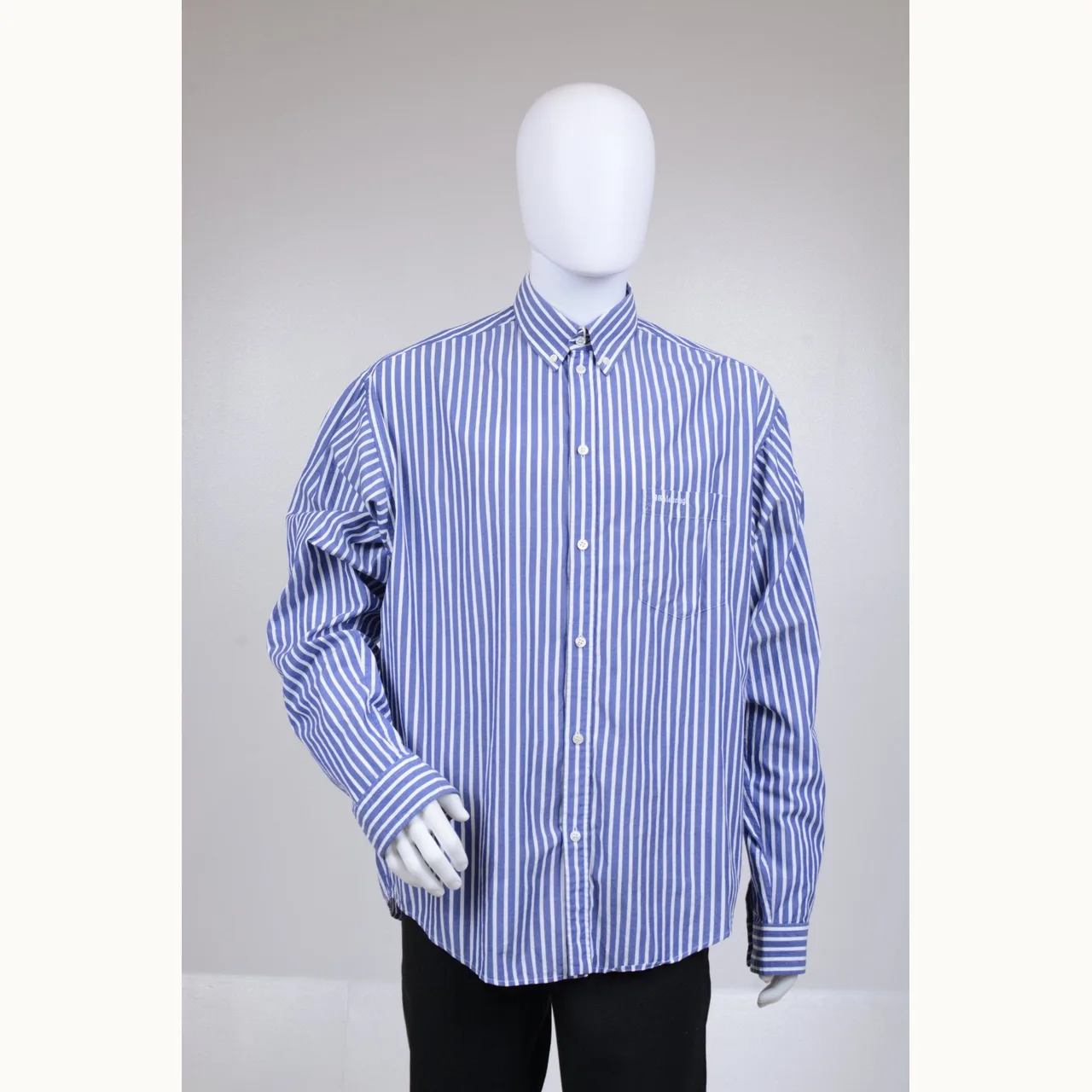 Camisa Balenciaga Embroidered Azul Talla S