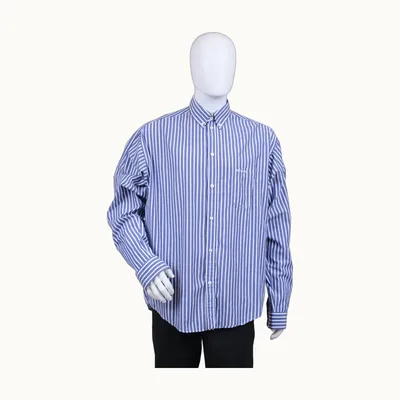 Camisa Balenciaga Embroidered Azul Talla S