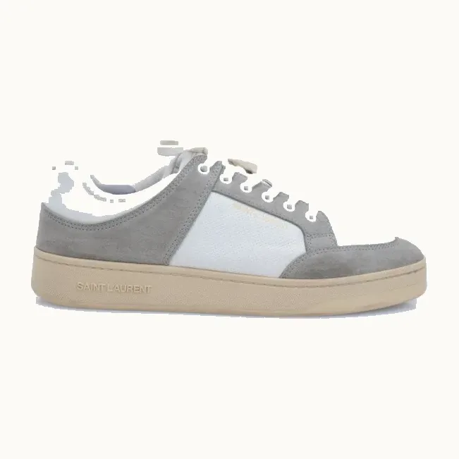Tenis Saint Laurent SL/61 Perforated Suede Taupe Talla 43