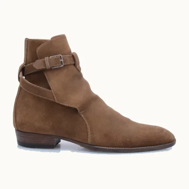 Botas Saint Laurent Wyatt Jodhpur Suede Cafe Talla 41.5