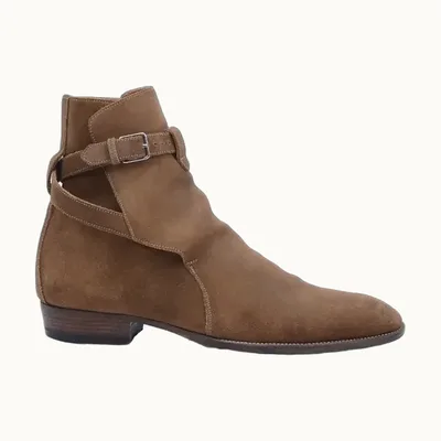 Botas Saint Laurent Wyatt Jodhpur Suede Cafe Talla 41.5