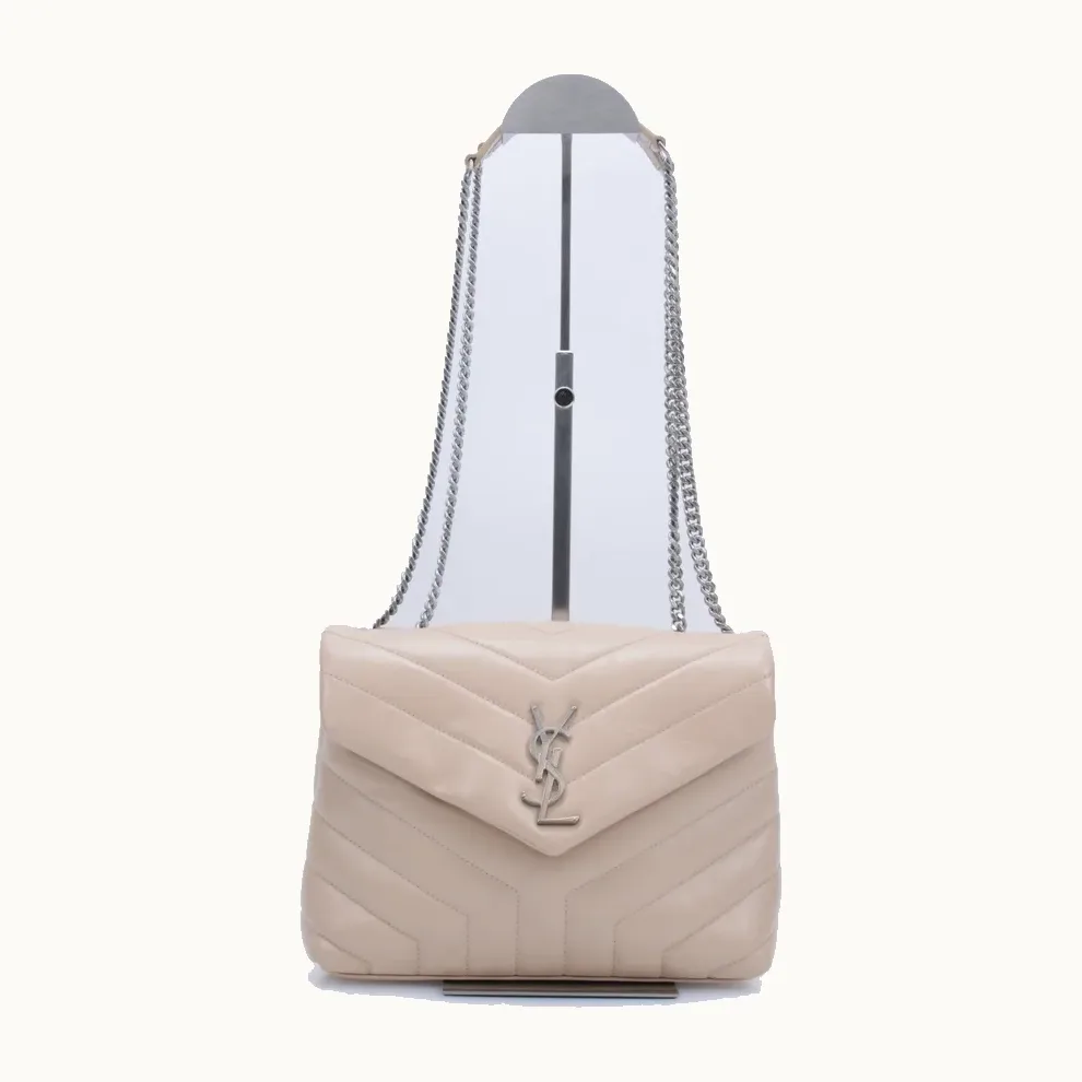 Crossbody Saint Laurent Loulou Small Nude pequeña