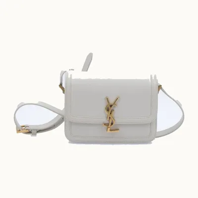 Crossbody Saint Laurent Solferino Small Beige pequeña