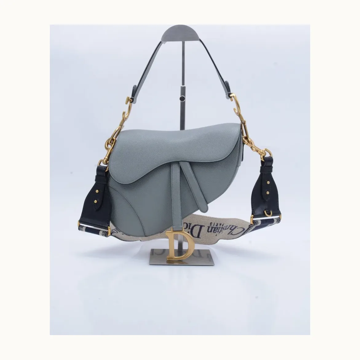 De hombro Dior Saddle + Strap Gris