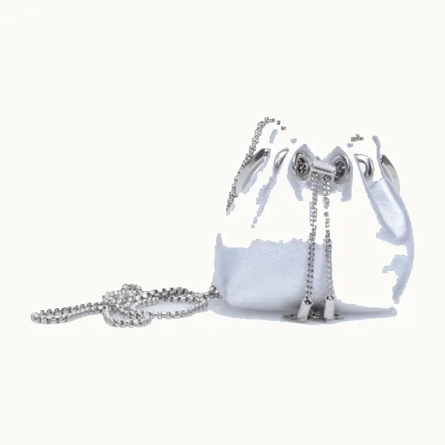 Crossbody Jimmy Choo Bon Bon Micro Plateado mini