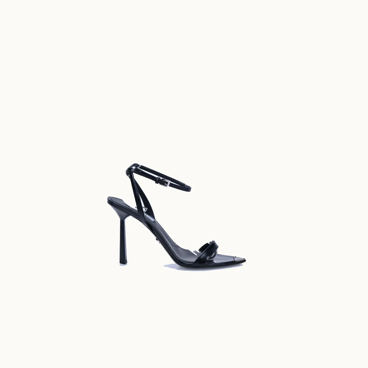 Sandalias de tacón Prada Brushed Negro Talla 39.5 / 6.5 mx