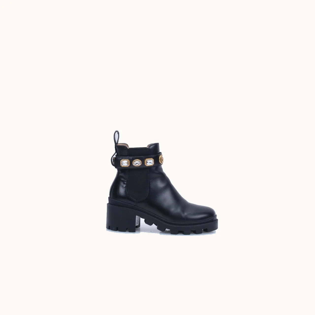 Botas Gucci Crystal Belt Negro Talla 36.5 / 3.5 mx