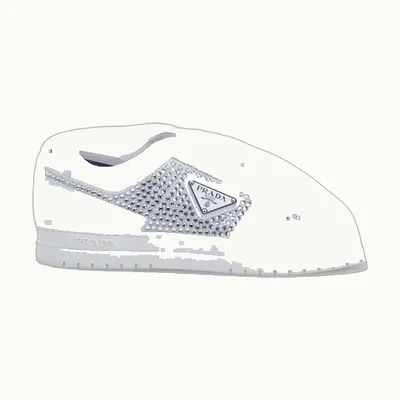 Tenis Prada Crystals Blanco Talla 38.5 / 5.5 mx