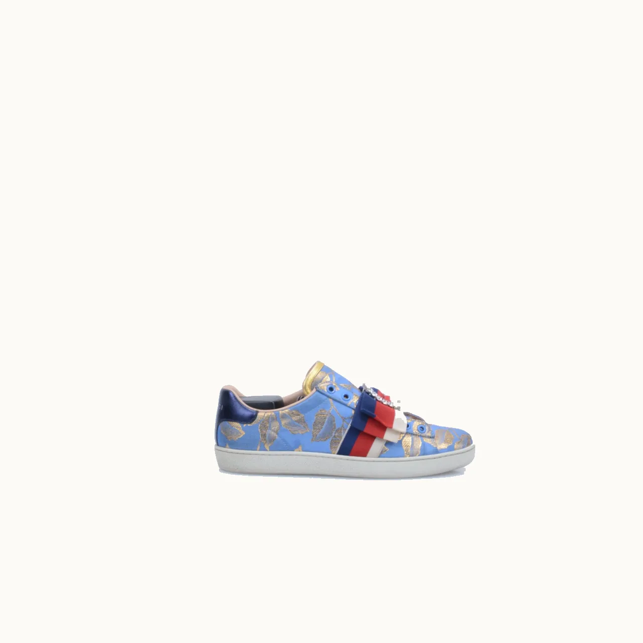 Tenis Gucci Ace Brocade Azul Talla 39 / 6 mx