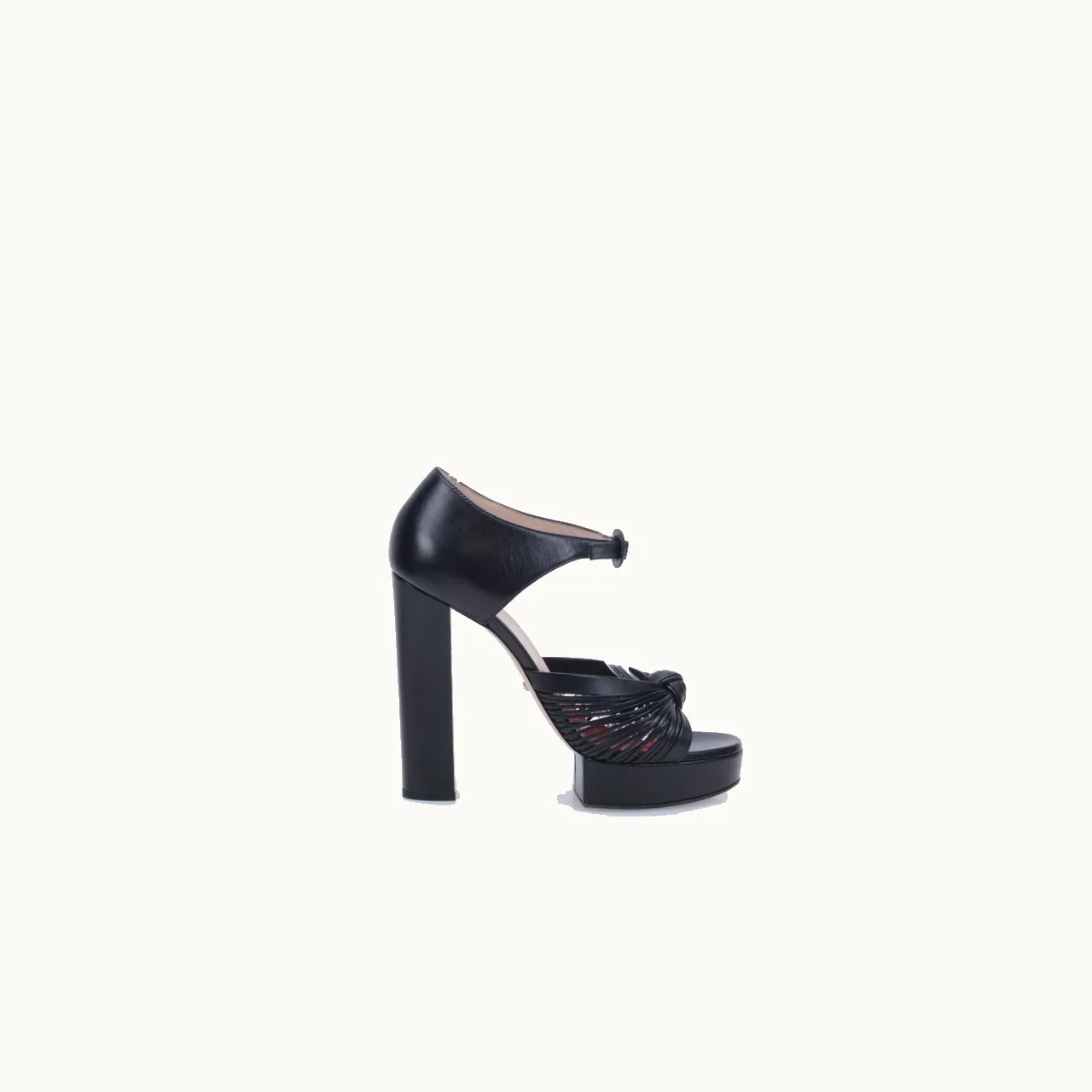 Sandalias de tacón Gucci Crawford 140 Negro Talla 40 / 7 mx