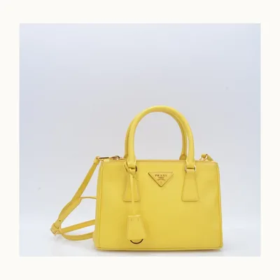 Bolso Crossbody Prada Galleria Small Saffiano Amarillo