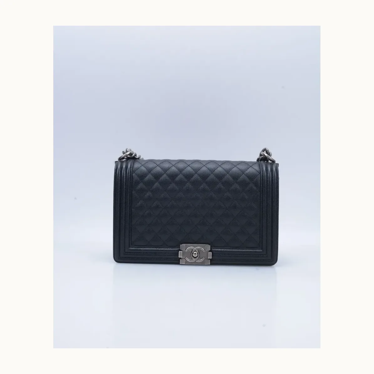 Bolso de Hombro Chanel Boy Large Caviar Negro