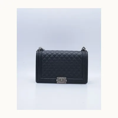 Bolso de Hombro Chanel Boy Large Caviar Negro