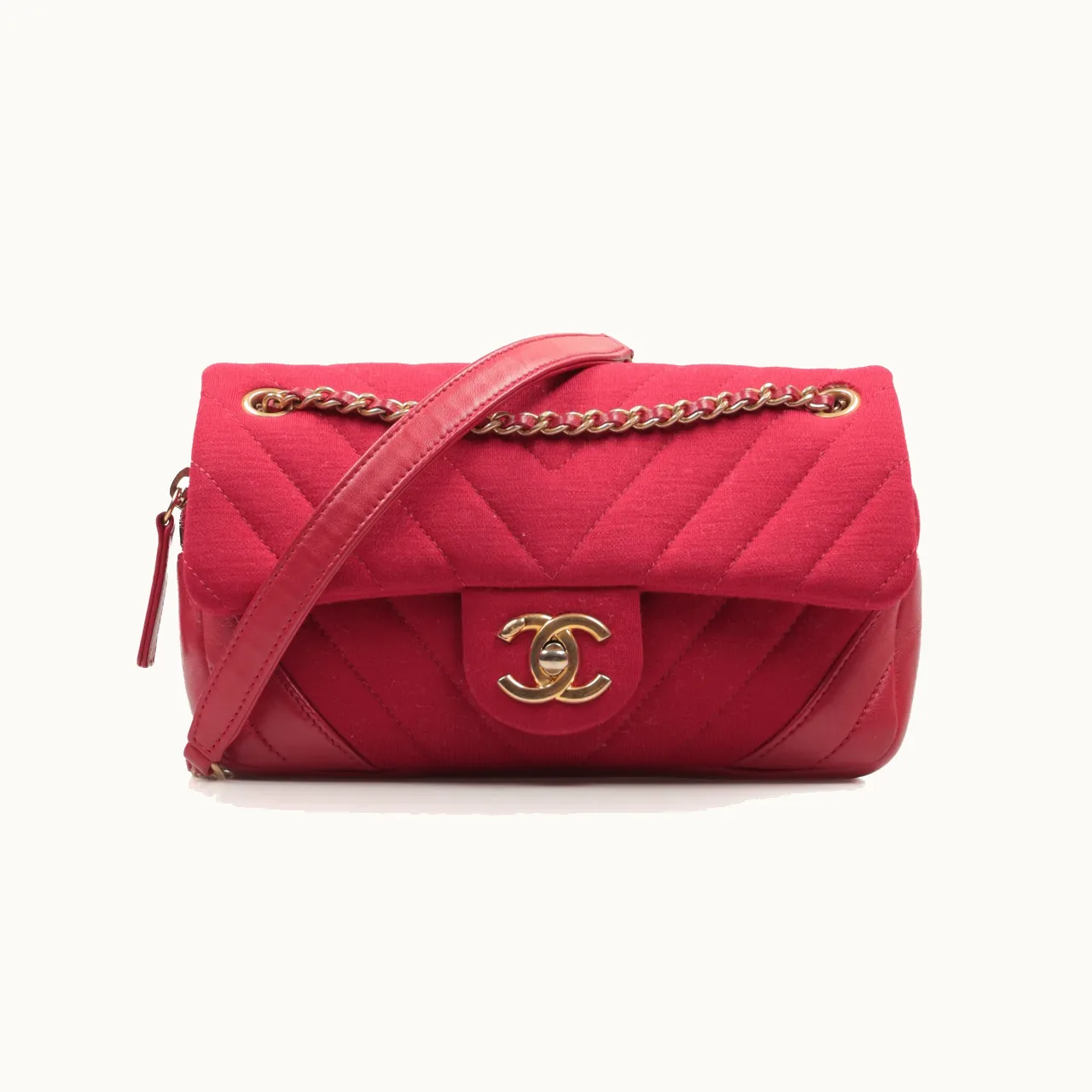 Chanel Jersey Flap Chevron