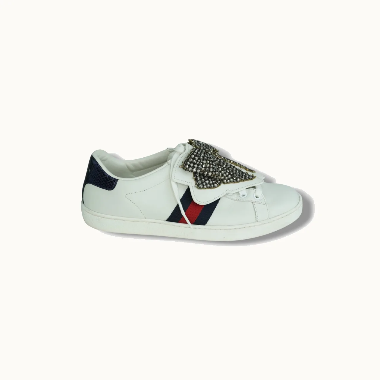 Gucci Ace Sparkle Bow Sneakers pequeña