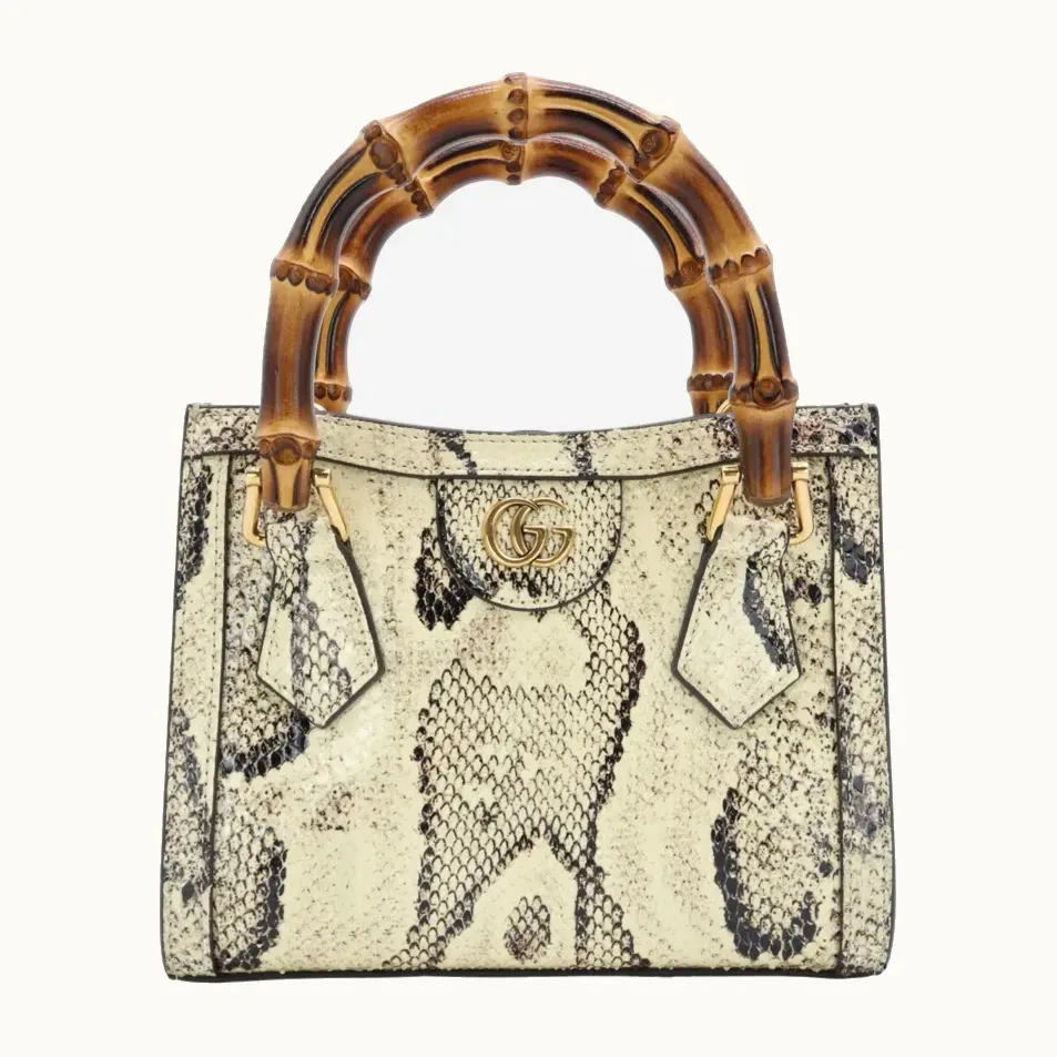 Gucci Bamboo Diana Mini Python Handbag