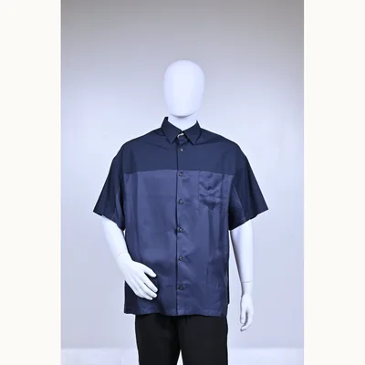 Camisas Prada Colorblock 22 Azul Talla L