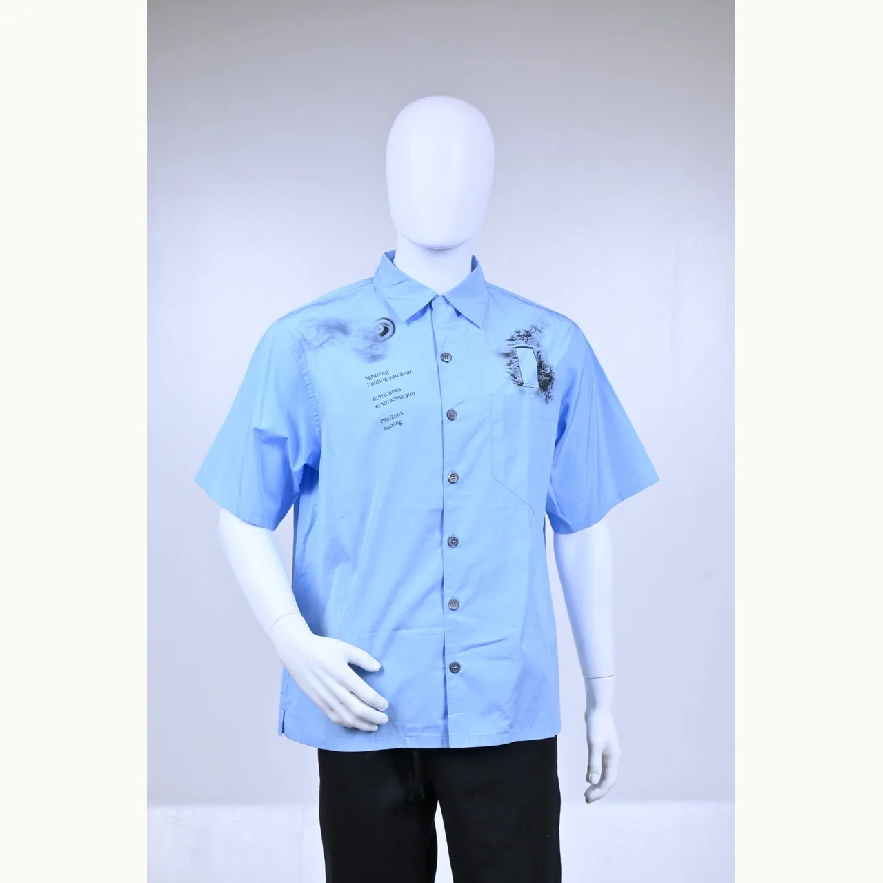 Camisas Prada Nature 22 Azul Talla L