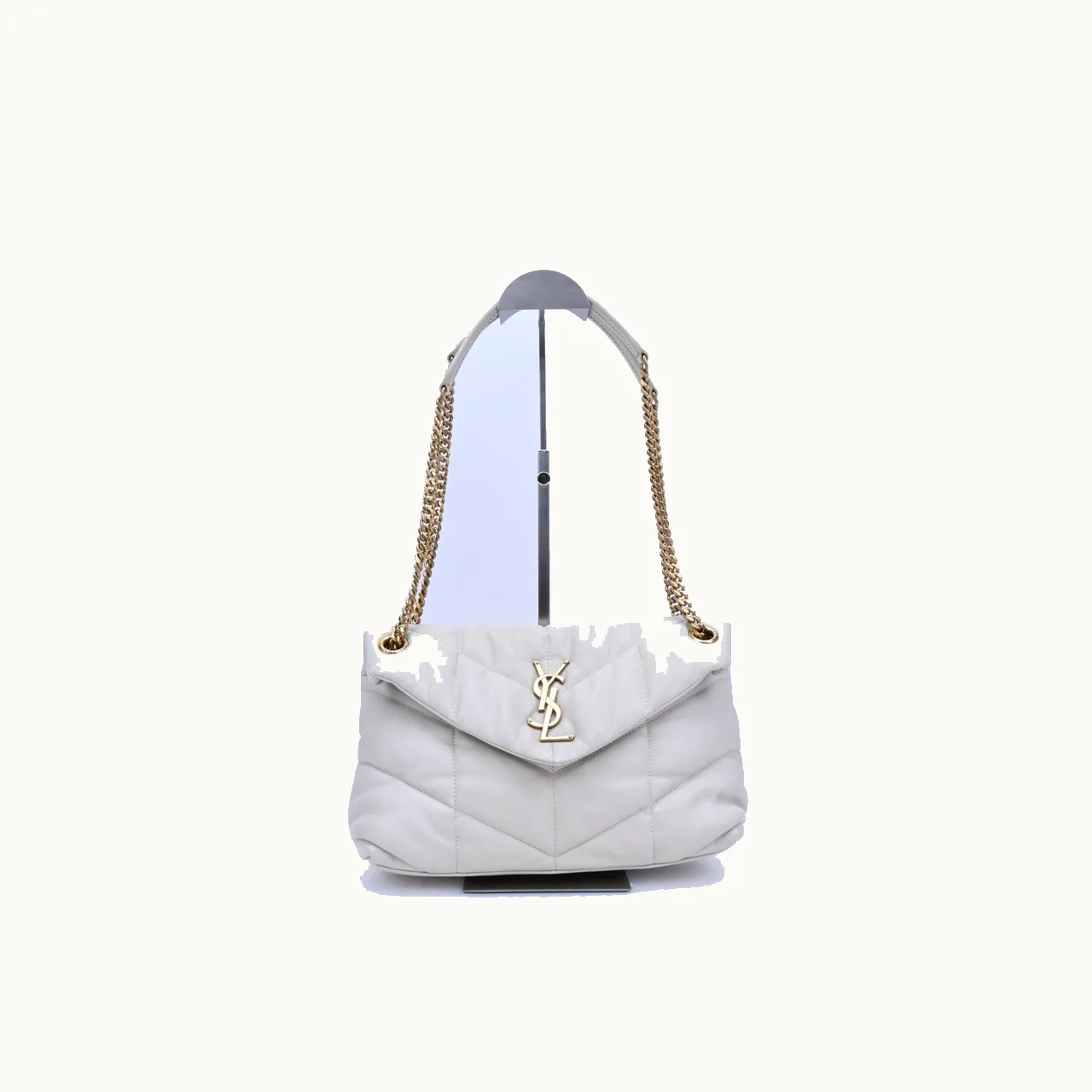 Crossbody Saint Laurent Puffer Small Beige