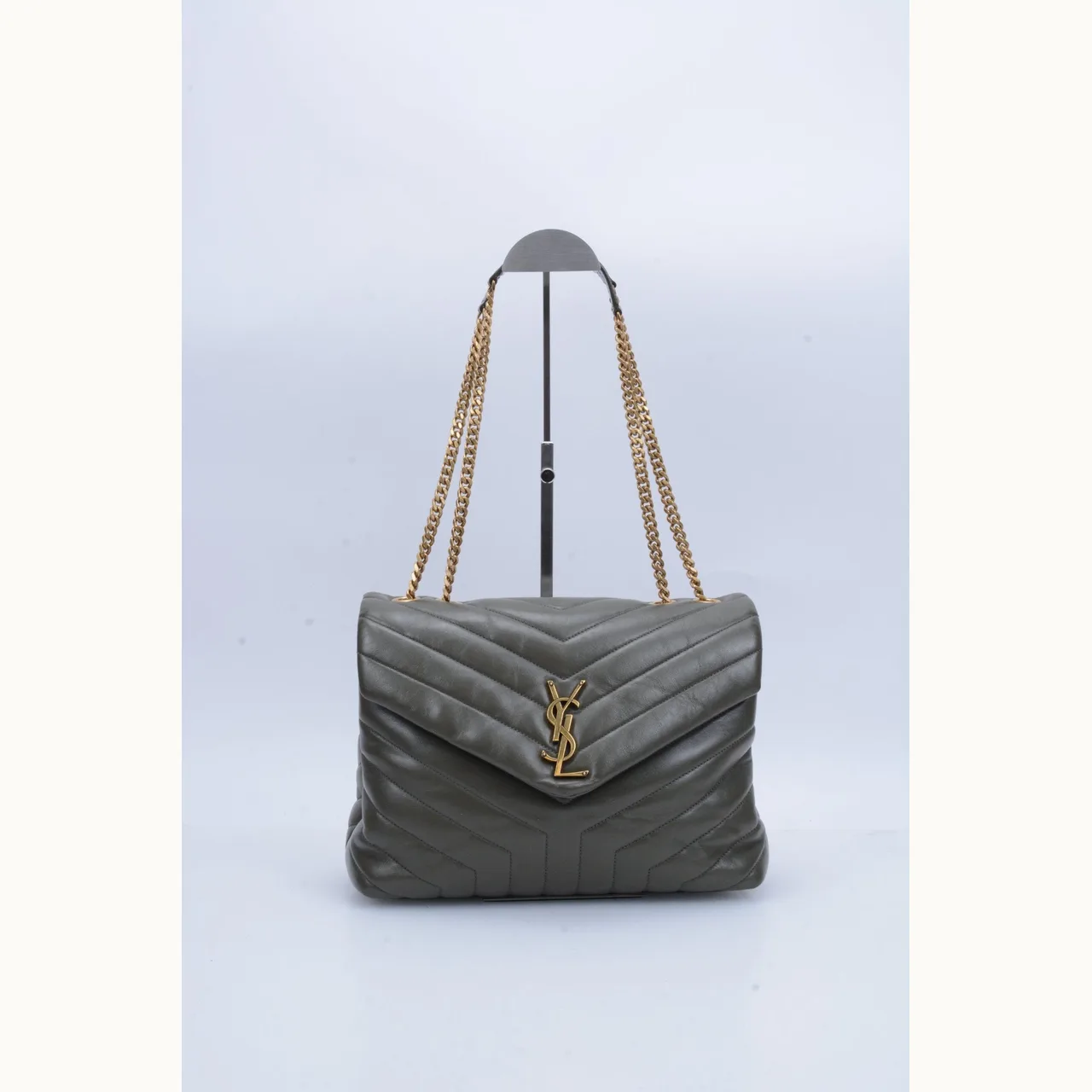 De hombro Saint Laurent Loulou Medium Verde