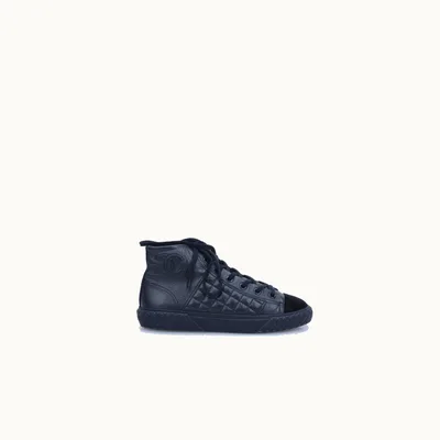 Tenis Chanel CC High Top Negro Talla 39 / 6 mx