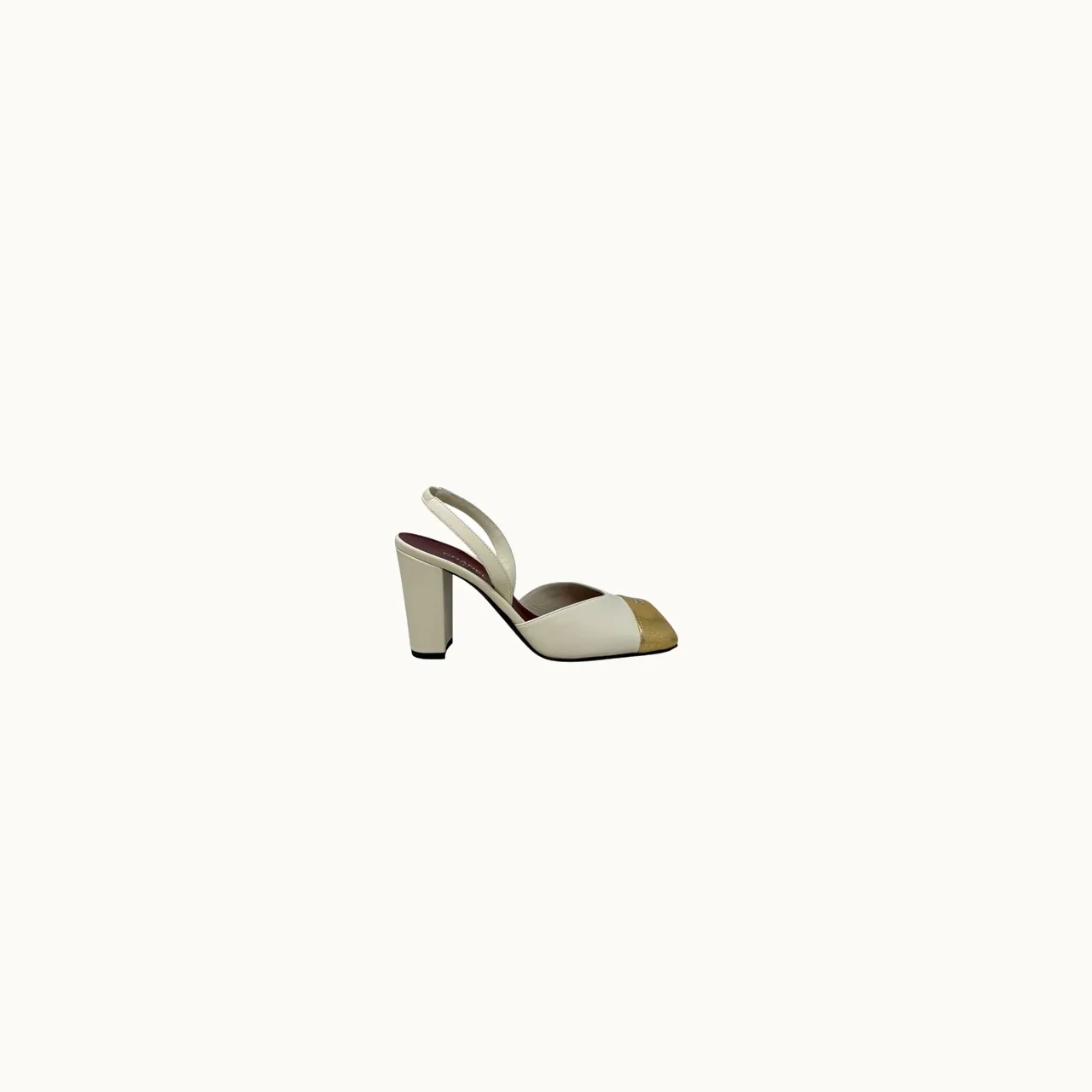 Chanel Square Cap Toe Slingback T37 Eu