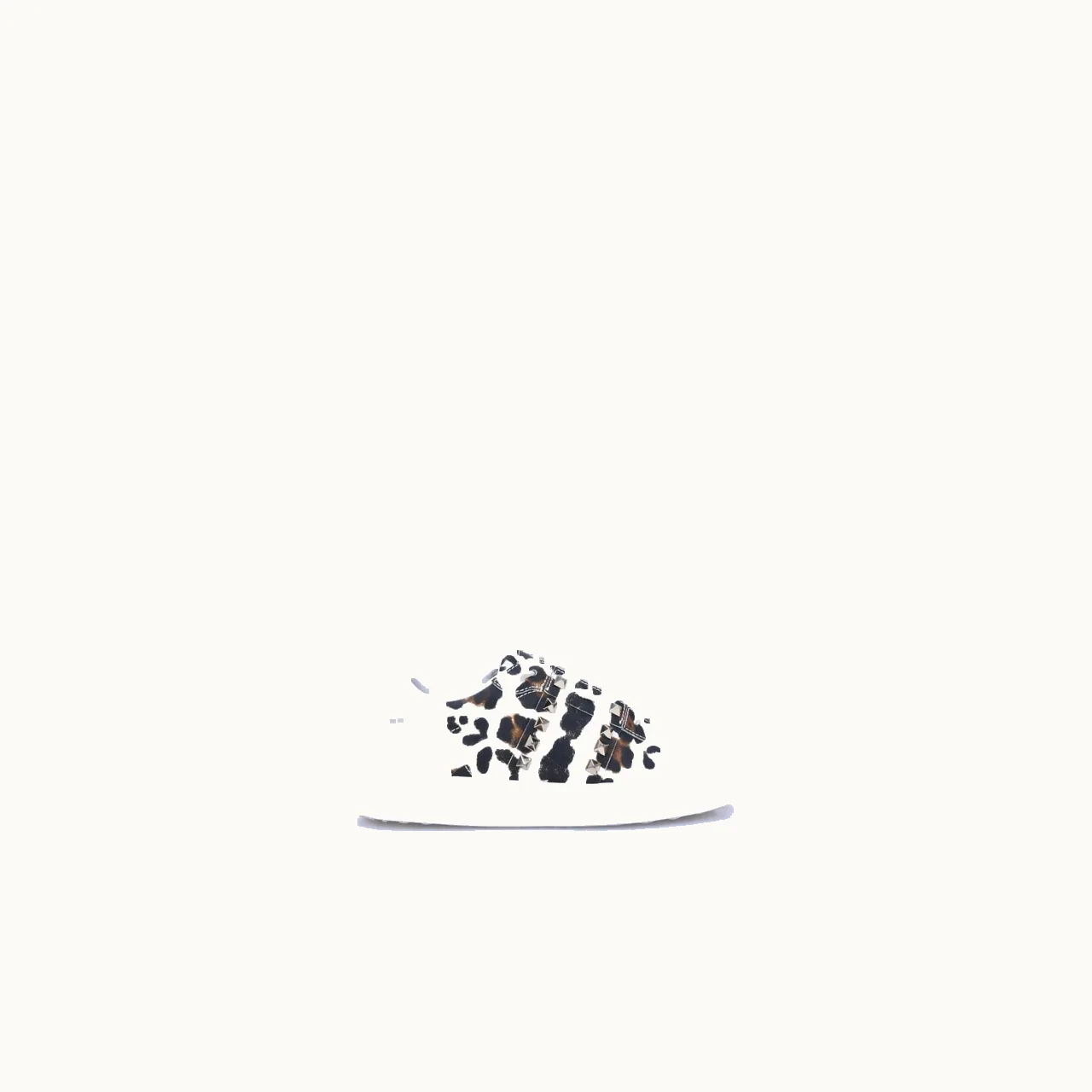 Tenis Valentino Rockstud Untitled Animal Print Blanco Talla 37 / 4 mx