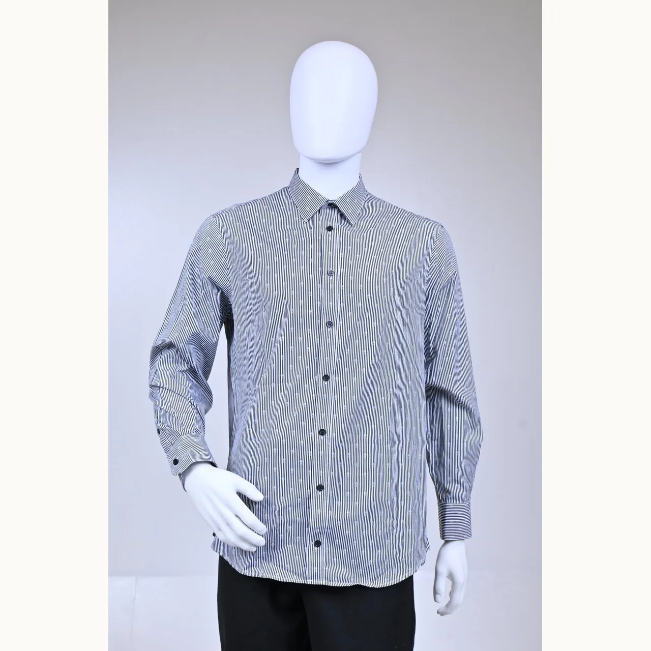 Camisas Alexander McQueen Striped Skulls Negro Talla XXL