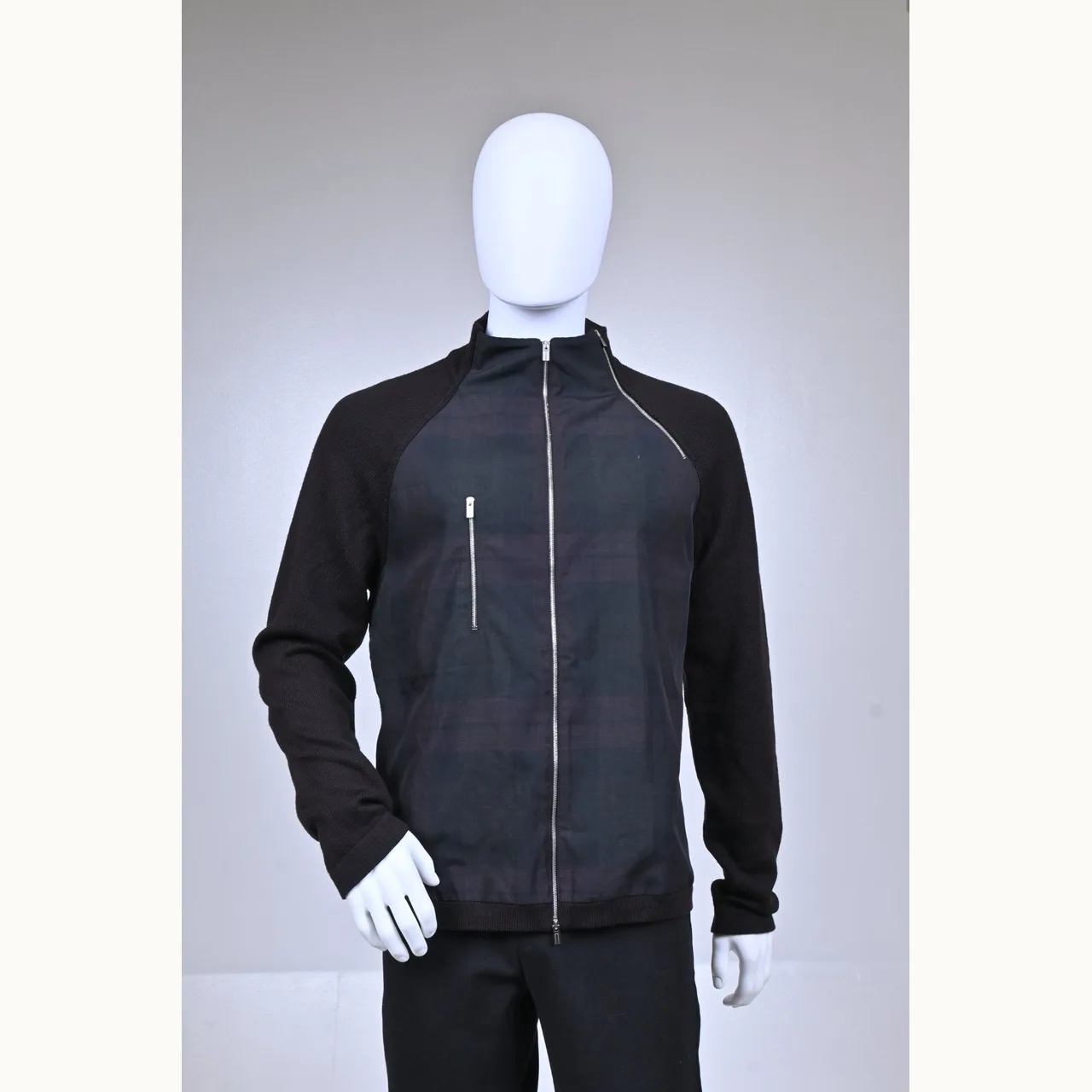 Hermès Chamarra Hermes Wool Panel Cafe Talla L