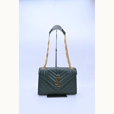 De hombro Saint Laurent Envelope Medium Verde mediana