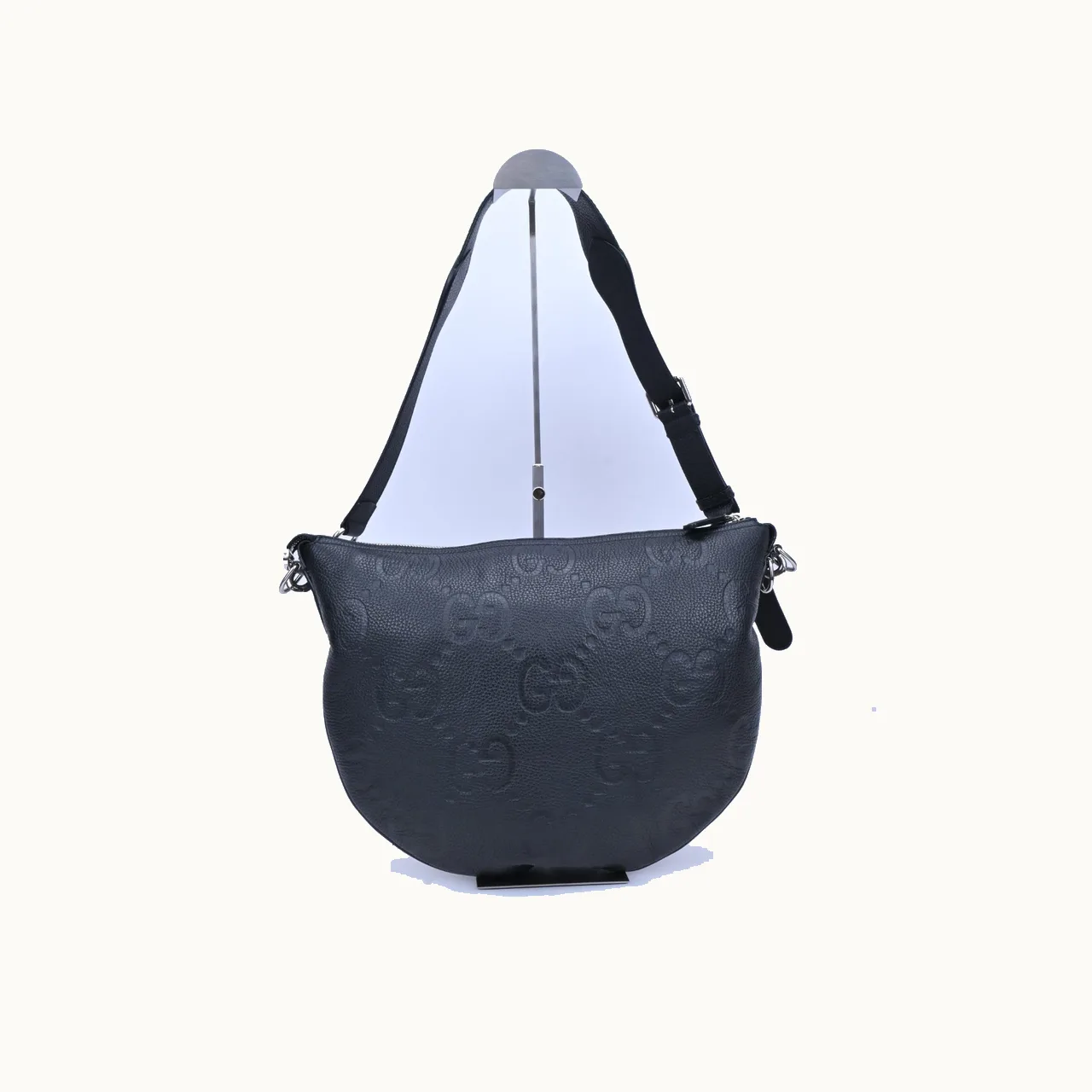 De hombro Gucci B Medium Jumbo GG Negro